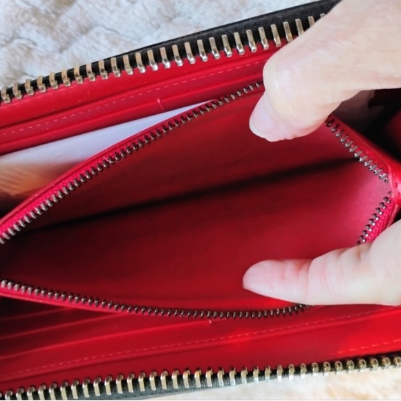 Christian Louboutin Studded Black & Gold Splatter Panettone Long Wallet, EUC - Picture 8 of 8